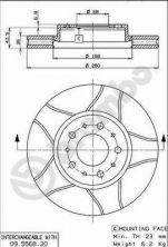 Brembo 09.5568.76 - Brzdový kotúč -