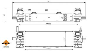 NRF 309084 - Chladič plniaceho vzduchu -