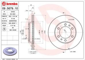Brembo 09.5679.10 - Brzdový kotúč -