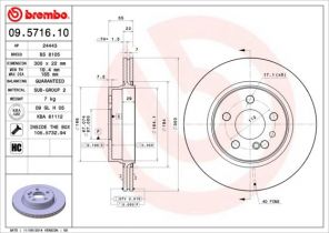 Brembo 09.5716.10 - Brzdový kotúč -