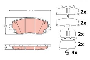 TRW GDB2354 - Brzdové platničky -