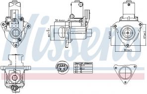 Nissens 98510 - Ventil AGR/EGR -