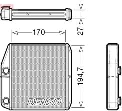 Denso DRR09101 - Výmenník tepla vnútorného kúrenia