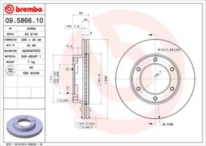 Brembo 09.5866.10 - Brzdový kotúč -