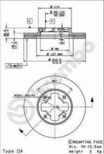 Brembo 09.5867.10 - Brzdový kotúč -