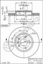 Brembo 09.5870.20 - Brzdový kotúč -