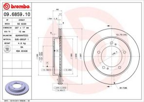 Brembo 09.6859.10 - Brzdový kotúč -