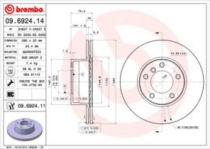 Brembo 09.6924.11 - Brzdový kotúč -