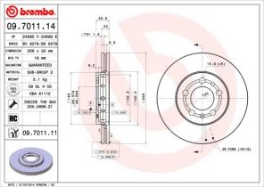 Brembo 09.7011.11 - Brzdový kotúč -