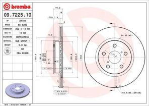 Brembo 09.7225.10 - Brzdový kotúč -