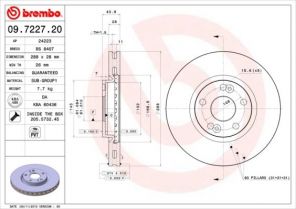 Brembo 09.7227.20 - Brzdový kotúč -