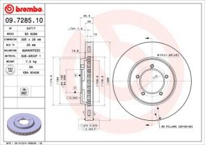 Brembo 09.7285.10 - Brzdový kotúč -