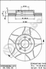 Brembo 09.7292.77 - Brzdový kotúč -