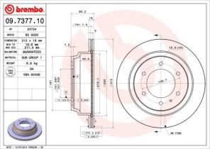 Brembo 09.7377.10 - Brzdový kotúč -