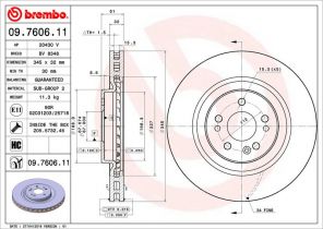 Brembo 09.7606.11 - Brzdový kotúč -
