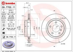 Brembo 09.7702.11 - Brzdový kotúč -