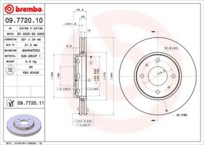 Brembo 09.7720.10 - Brzdový kotúč -