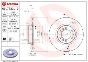 Brembo 09.7723.10 - Brzdový kotúč -