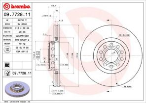 Brembo 09.7728.11 - Brzdový kotúč -