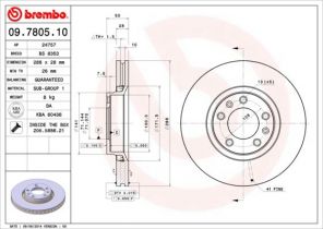 Brembo 09.7805.10 - Brzdový kotúč -
