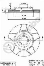 Brembo 09.7806.75 - Brzdový kotúč -