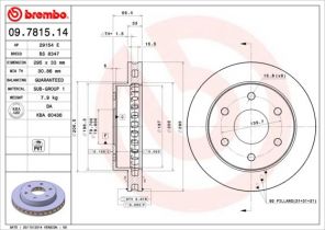 Brembo 09.7815.14 - Brzdový kotúč -