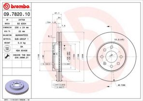 Brembo 09.7820.10 - Brzdový kotúč -