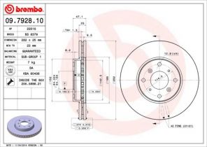 Brembo 09.7928.10 - Brzdový kotúč -