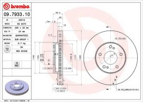 Brembo 09.7933.10 - Brzdový kotúč -