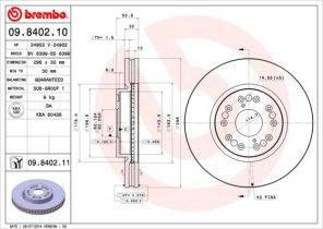 Brembo 09.8402.10 - Brzdový kotúč -