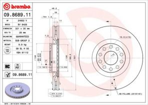 Brembo 09.8689.11 - Brzdový kotúč -