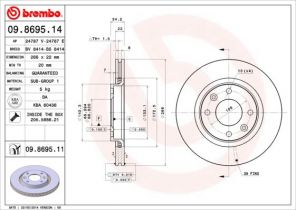 Brembo 09.8695.14 - Brzdový kotúč -