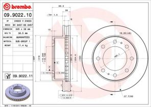 Brembo 09.9022.10 - Brzdový kotúč -
