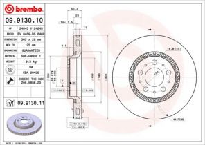 Brembo 09.9130.10 - Brzdový kotúč -