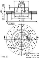 Brembo 09.9382.10 - Brzdový kotúč -