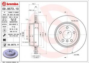 Brembo 09.9573.10 - Brzdový kotúč -