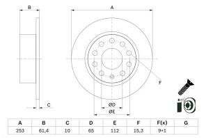 Bosch 0 986 479 E00 - Brzdový kotúč -