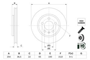 Bosch 0 986 479 E01 - Brzdový kotúč -