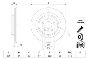 Bosch 0 986 479 E97 - Brzdový kotúč -