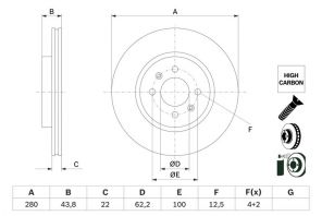 Bosch 0 986 479 E98 - Brzdový kotúč -