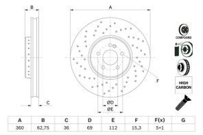 Bosch 0 986 479 G38 - Brzdový kotúč -