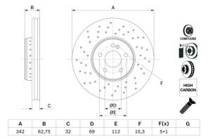 Bosch 0 986 479 G40 - Brzdový kotúč -