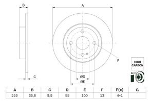 Bosch 0 986 479 G72 - Brzdový kotúč -