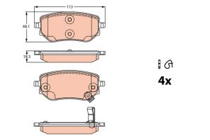 TRW GDB2270 - Brzdové platničky -