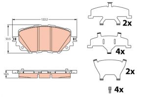 TRW GDB2285 - Brzdové platničky -