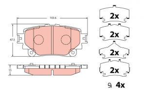 TRW GDB2343 - Brzdové platničky -