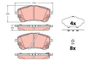 TRW GDB2345 - Brzdové platničky -