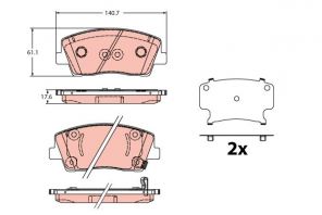 TRW GDB2375 - Brzdové platničky -