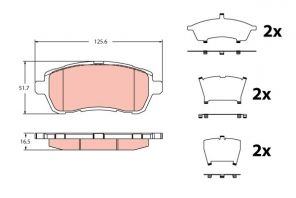 TRW GDB2404 - Brzdové platničky -
