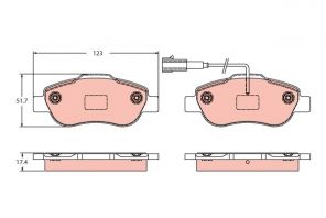 TRW GDB2405 - Brzdové platničky -